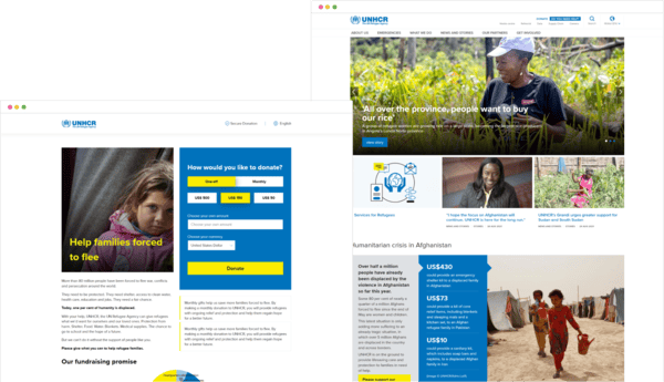 UNHCR global donations platform